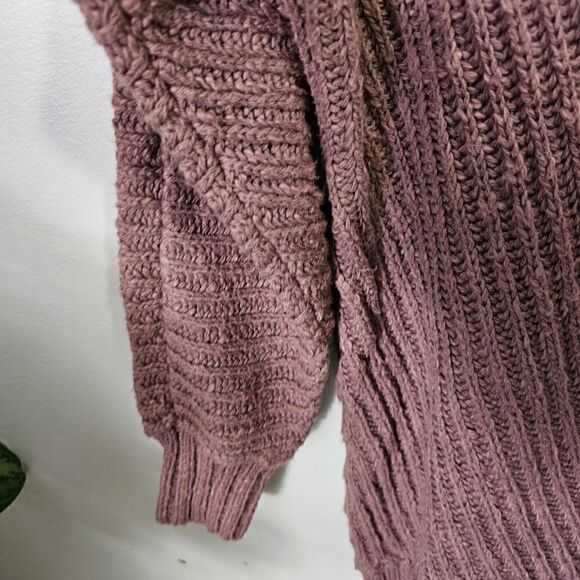 NWT FREE PEOPLE COCOA / MAR DEEP V NECK LONG JUMPER SWEATER SIZE SMALL - Picture 8 of 16